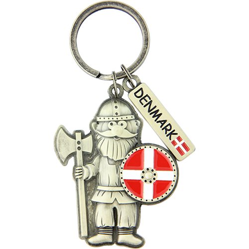 Key Ring Denmark Keyring Viking Denmark, bronze 65 mm - www.nordicsouvenir.com