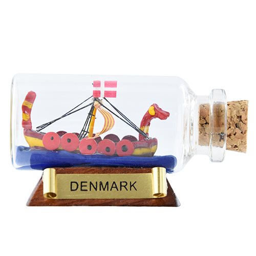 Vik.skepp i flaska Denmark, 6cm