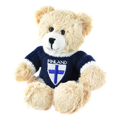 Nalle Finland, stickad tröja, 13cm
