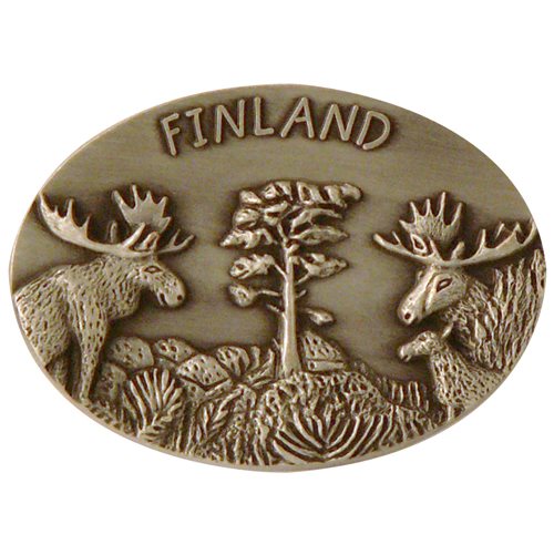 Magnet Älg Finland, metall