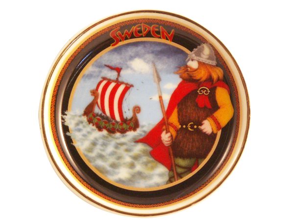 Magnet tallrik Viking Sweden