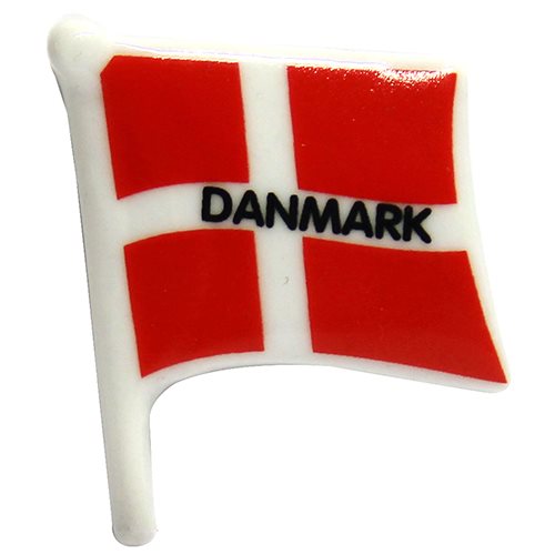 Magnet Flagga Danmark, porslin