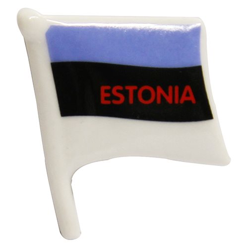 Magnet Flagga Estonia, porslin