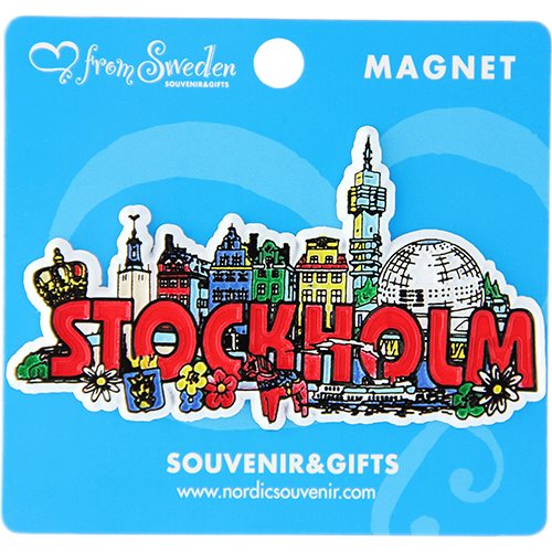 Gummimagnet Stockholm (m backing card)