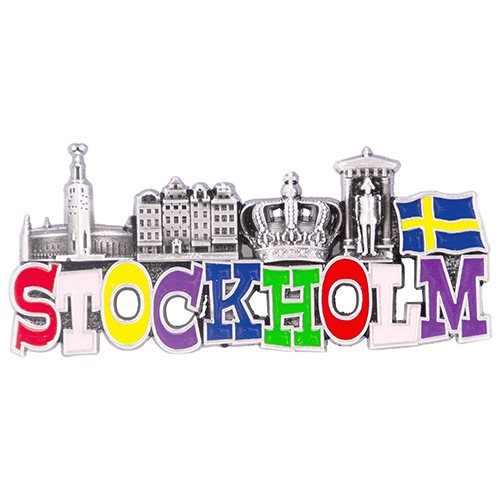 Magnet Stockholm Skyline (färg)