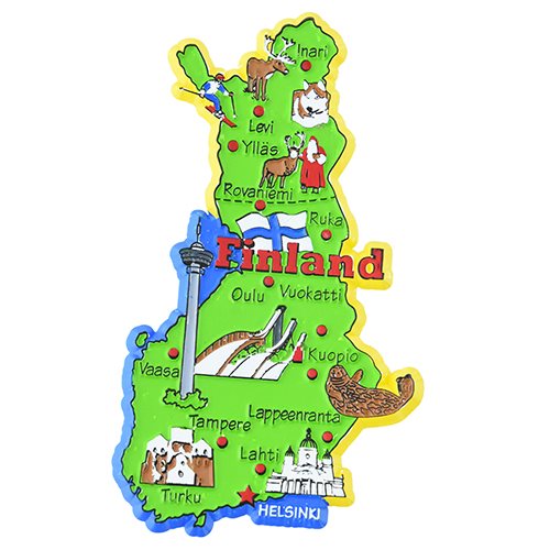 Gummimagnet Finlandkarta