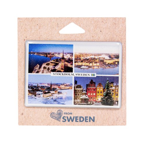 Fotomagnet Stockholm vinter collage