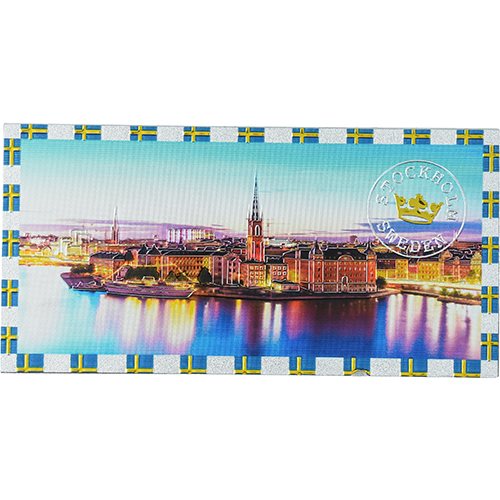 Magnet Riddarholmen Sthlm m folieeffekt 100x50mm