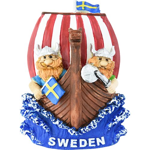Magnet, vikingaskepp, Sweden, 8cm