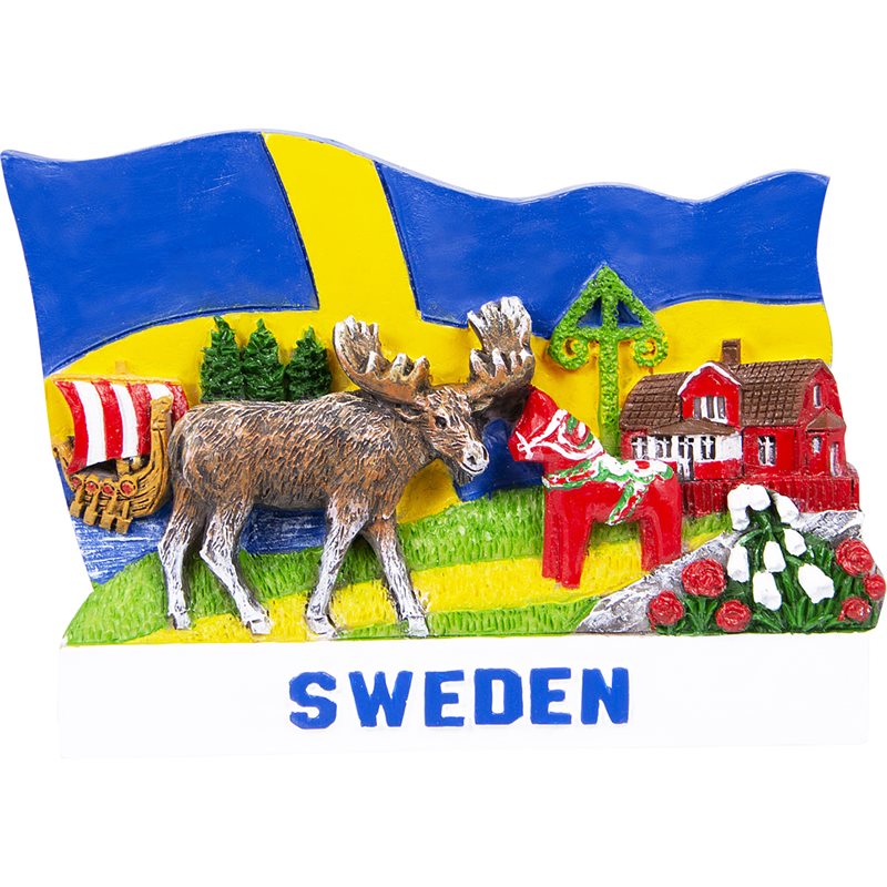 Magnet Sweden m. flagga