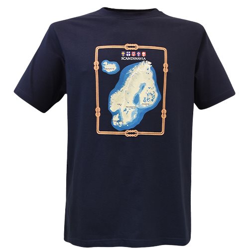 T-shirt FROST Map of Scandinavia, VUXEN