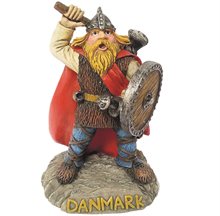 Viking (utan horn) m röd mantel Dan, 6cm