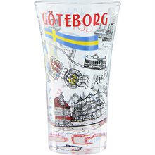 Shotglas Göteborg teckning, 8.5cm