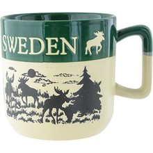 Mugg Älg Sweden, tvåton mörkgrön